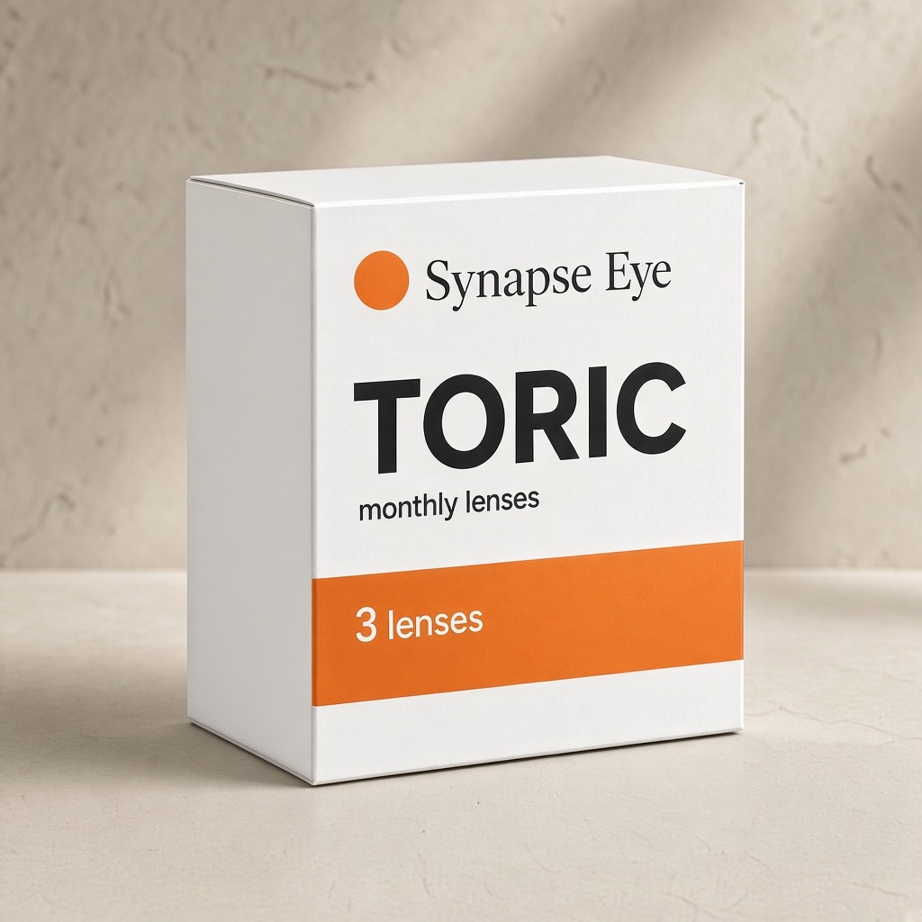 Κουτί τορικών μηνιαίων φακών επαφής SynapseEye με 3 φακούς